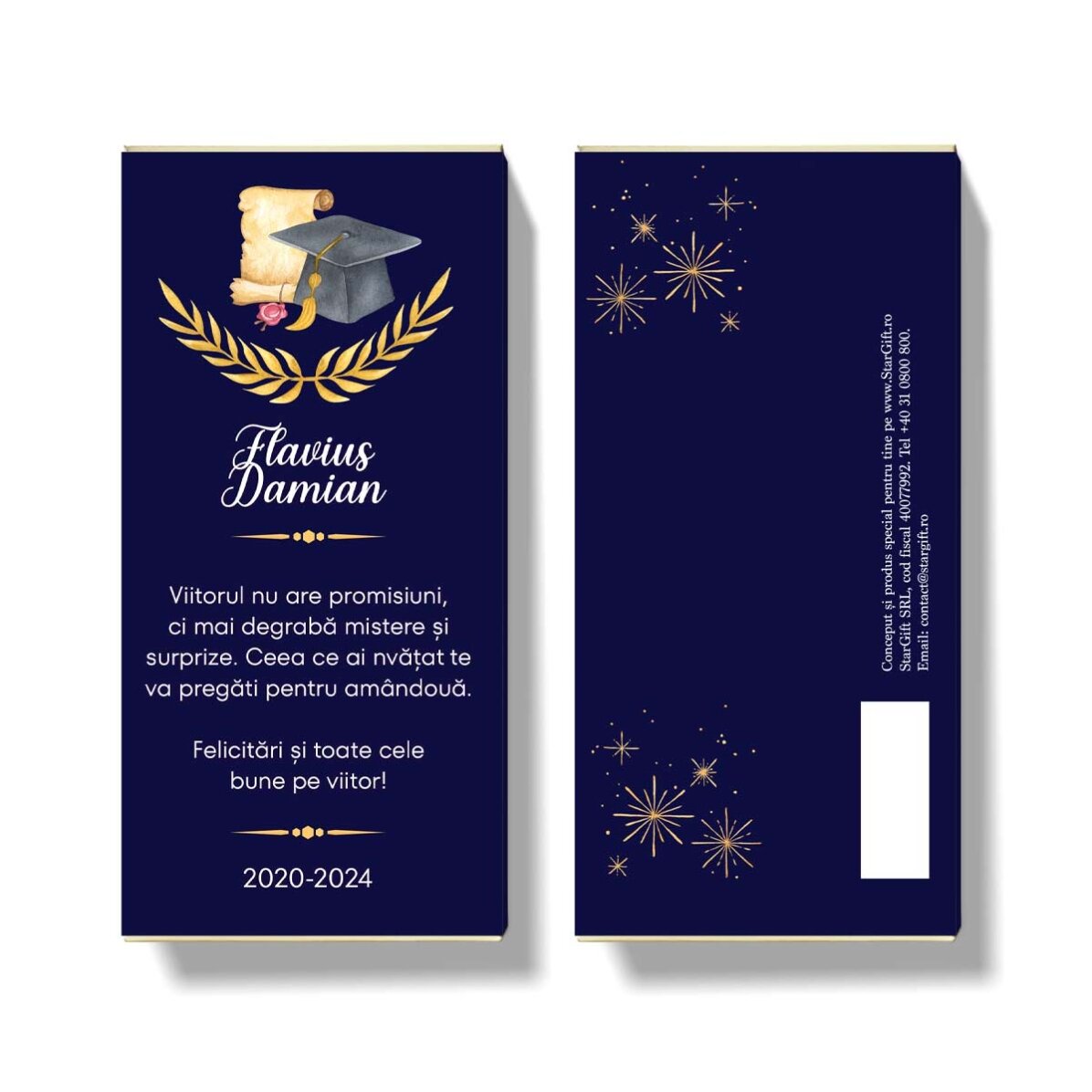 Cioccolato personalizzato con scritta - Biglietti di auguri