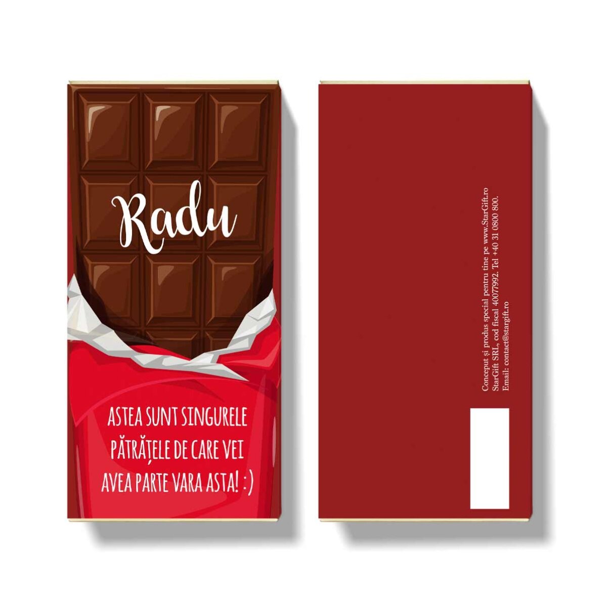 Personalised chocolate with text - Funny
