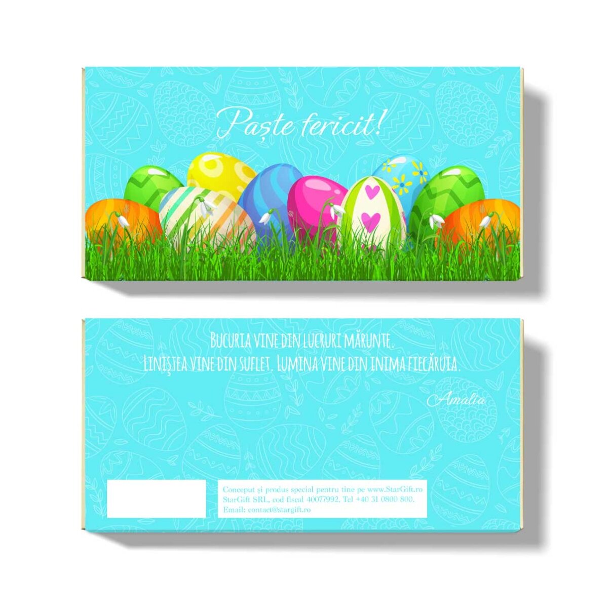 Cioccolato personalizzato con scritta - Buona Pasqua
