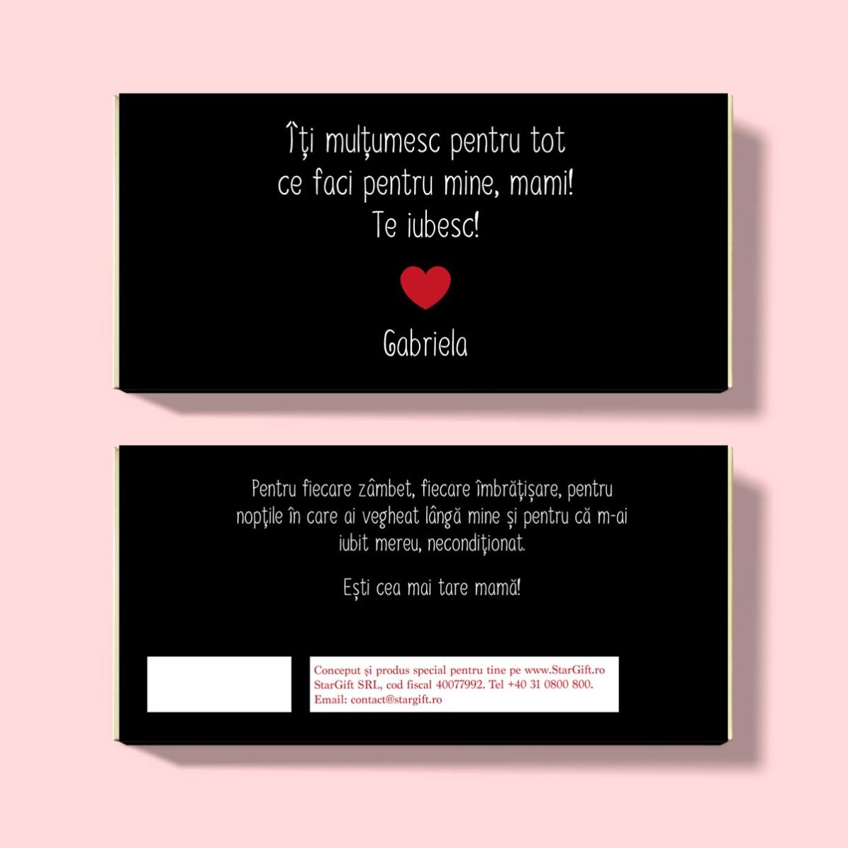 Cioccolato personalizzato con scritta - Cuore