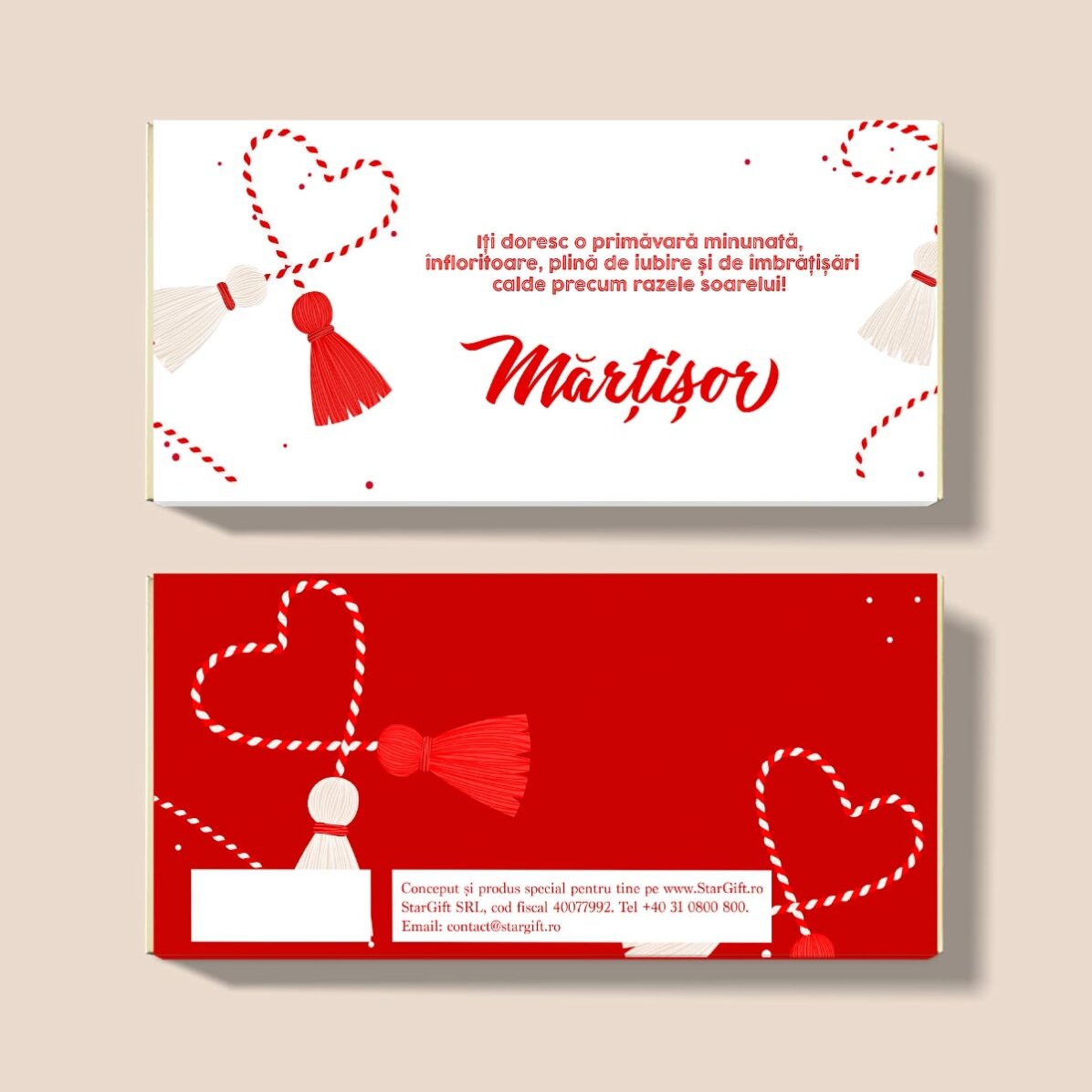 Cioccolato personalizzato con la scritta “cuore”