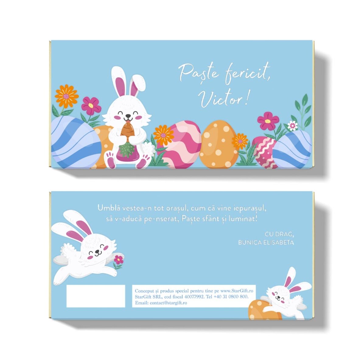 Cioccolato personalizzato con scritta - Buona Pasqua!