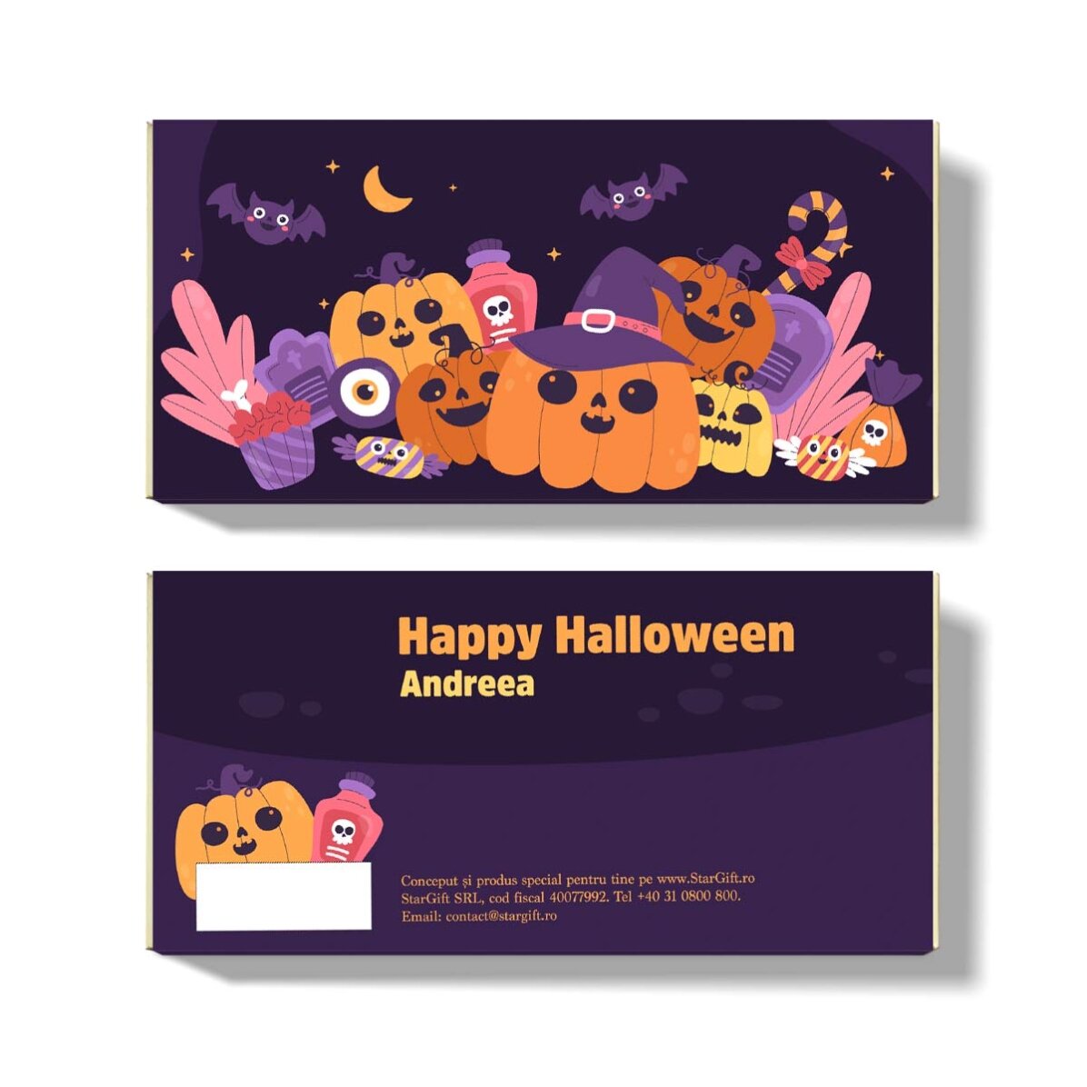 Cioccolato personalizzato con scritta - Pumpkin