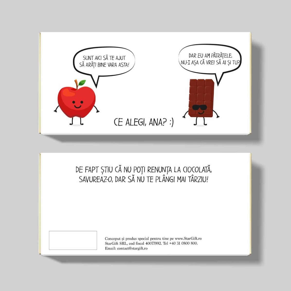 Cioccolato personalizzato con scritta - Versus