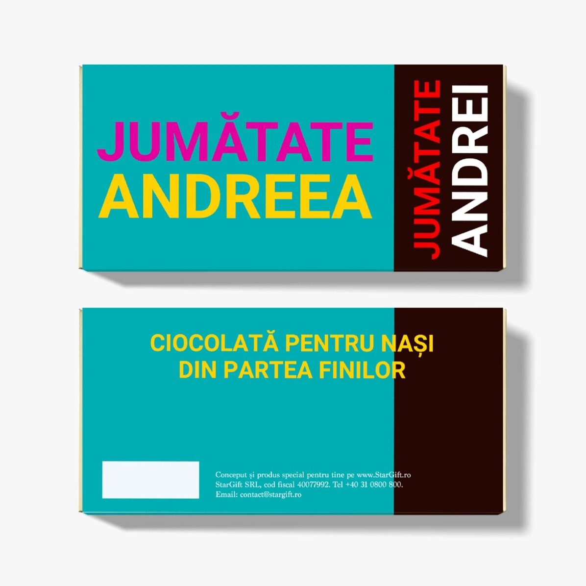 Cioccolato personalizzato - a metà