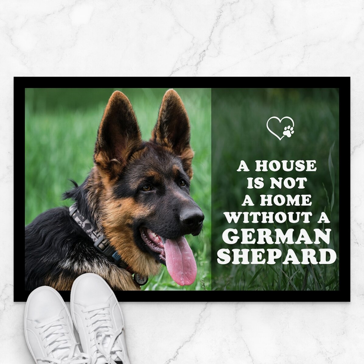 Personalised doormat with photo and text - Four-legged friend