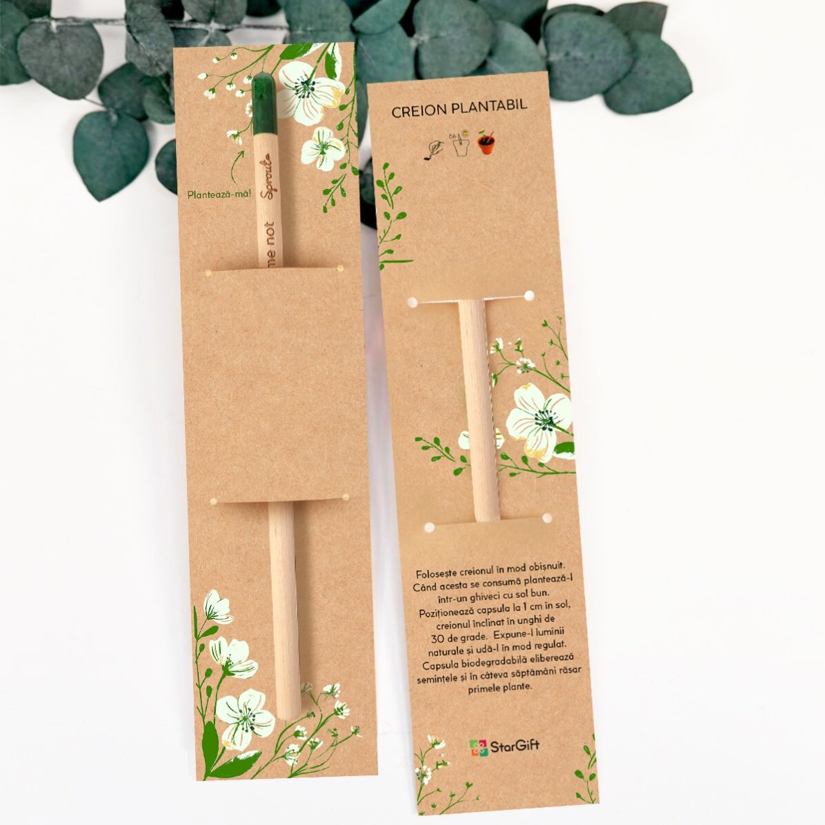 Personalised plantable pencil with message - 8 March