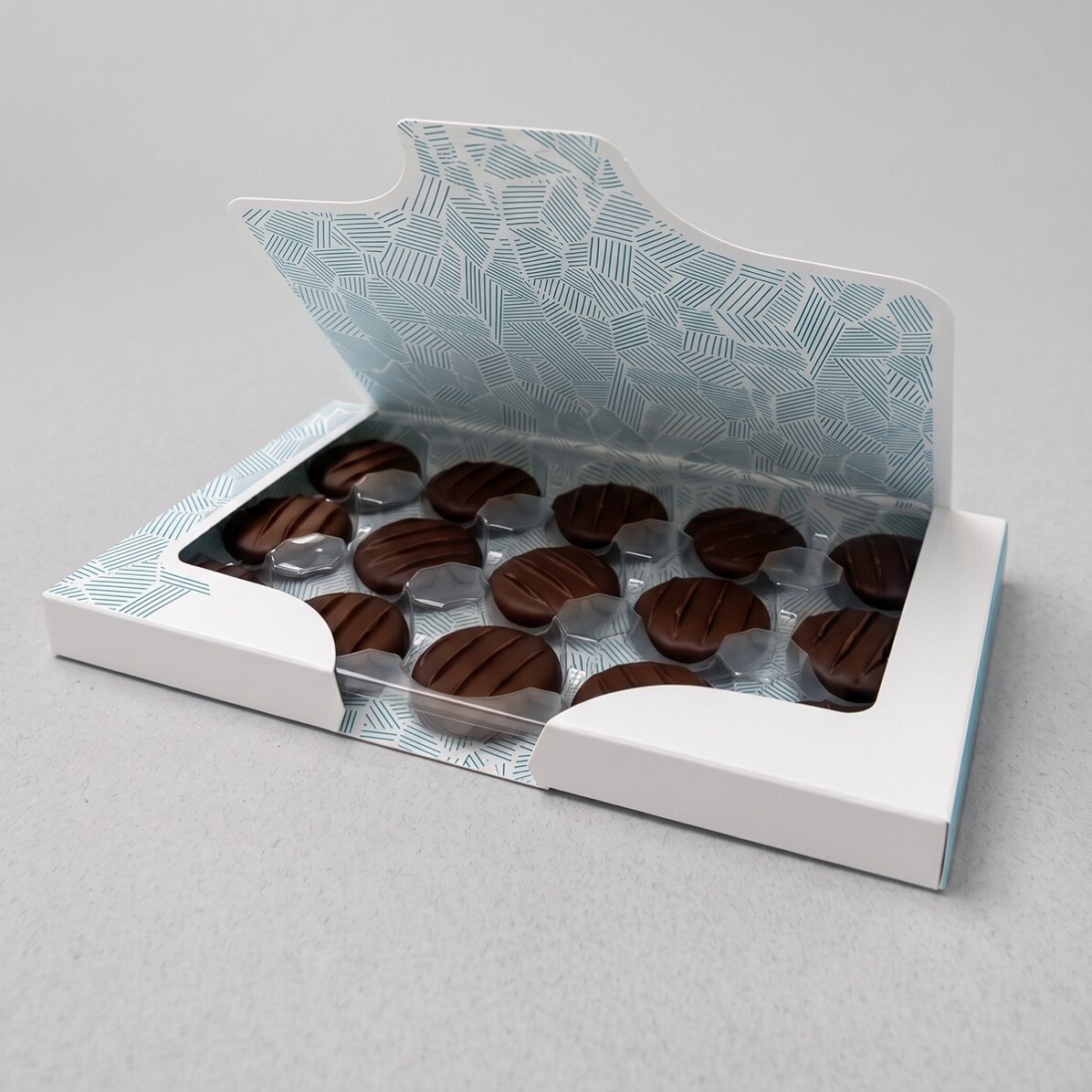 Scatola di cioccolatini alla crema personalizzata con logo e messaggio - Gold Christmas