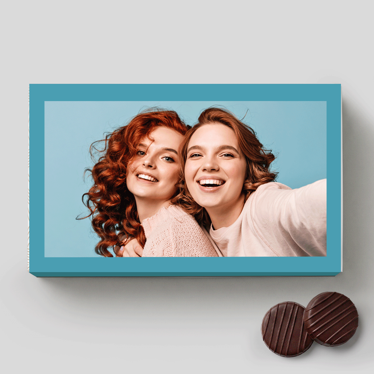 Scatola di cioccolatini alla crema personalizzata con una foto