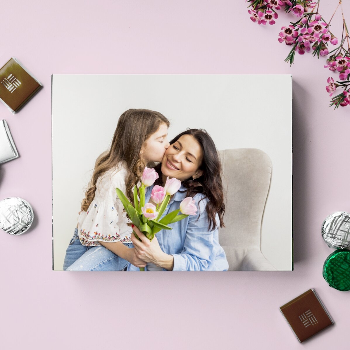 Scatola di caramelle personalizzata con una foto