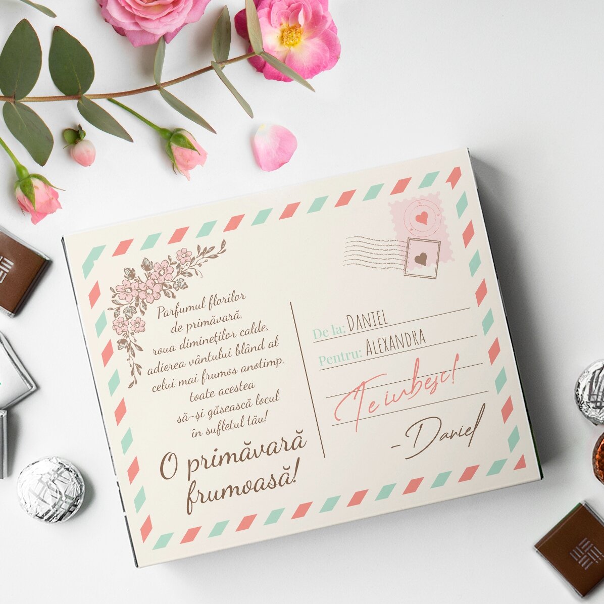 Personalised sweet box with text - View