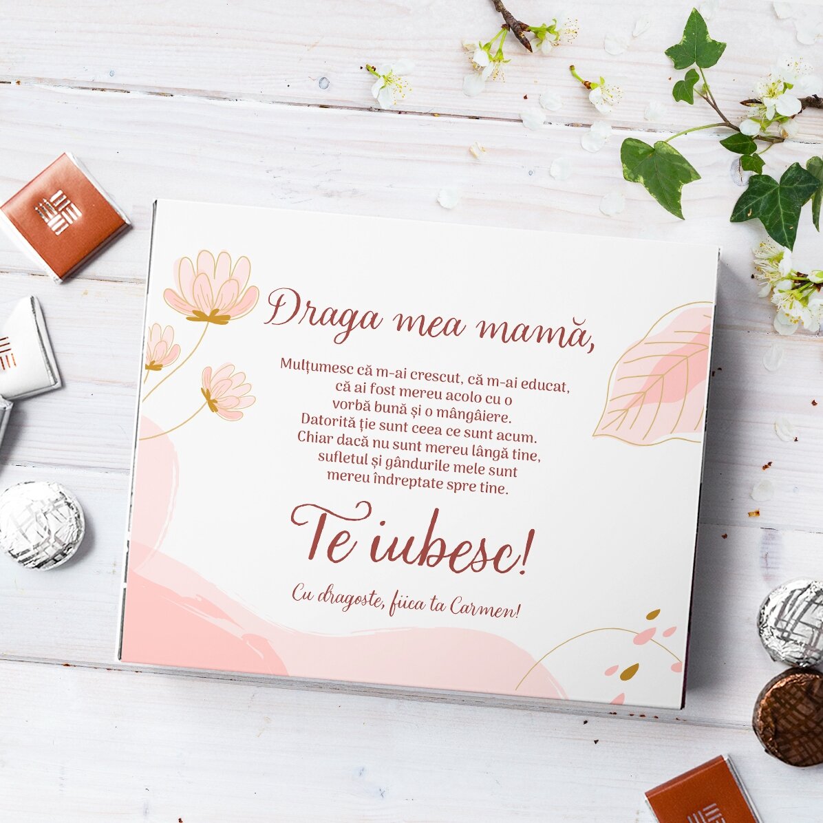Personalised sweet box with text - My dear mother!