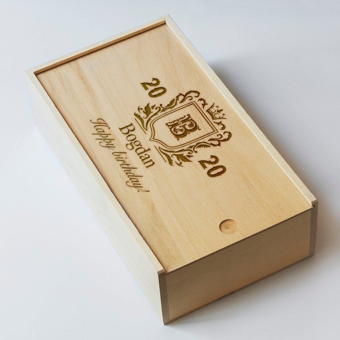 Scatola regalo personalizzata in legno - Stemma