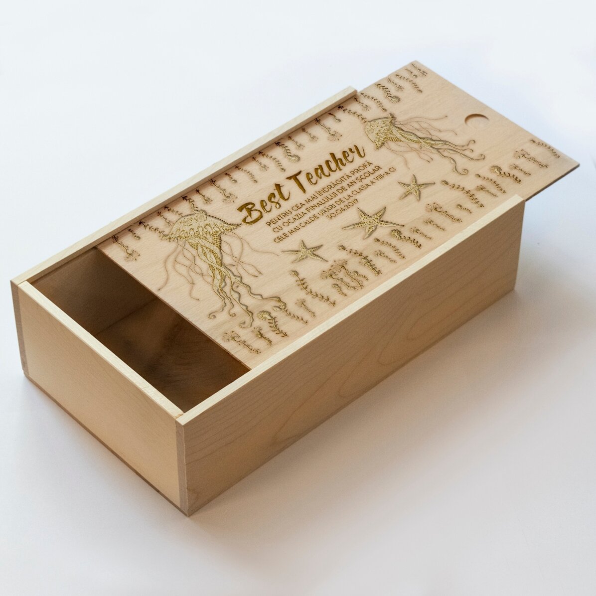 Scatola regalo personalizzata in legno con messaggio - Best...