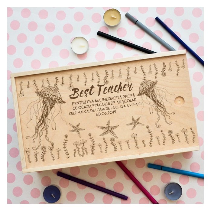 Scatola regalo personalizzata in legno con messaggio - Best...