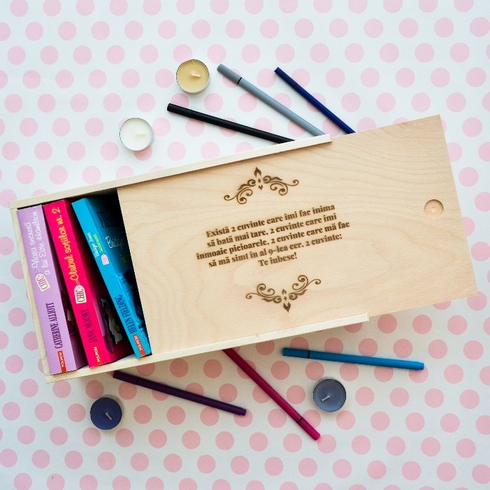 Scatola regalo personalizzata in legno con messaggio
