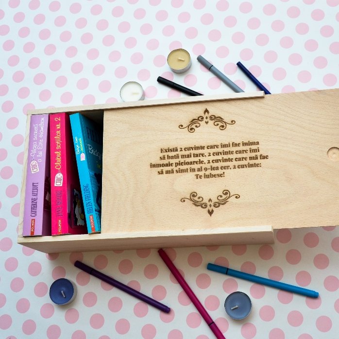 Scatola regalo personalizzata in legno con messaggio