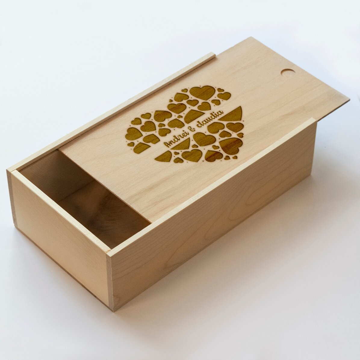 Scatola regalo personalizzata in legno con i vostri nomi