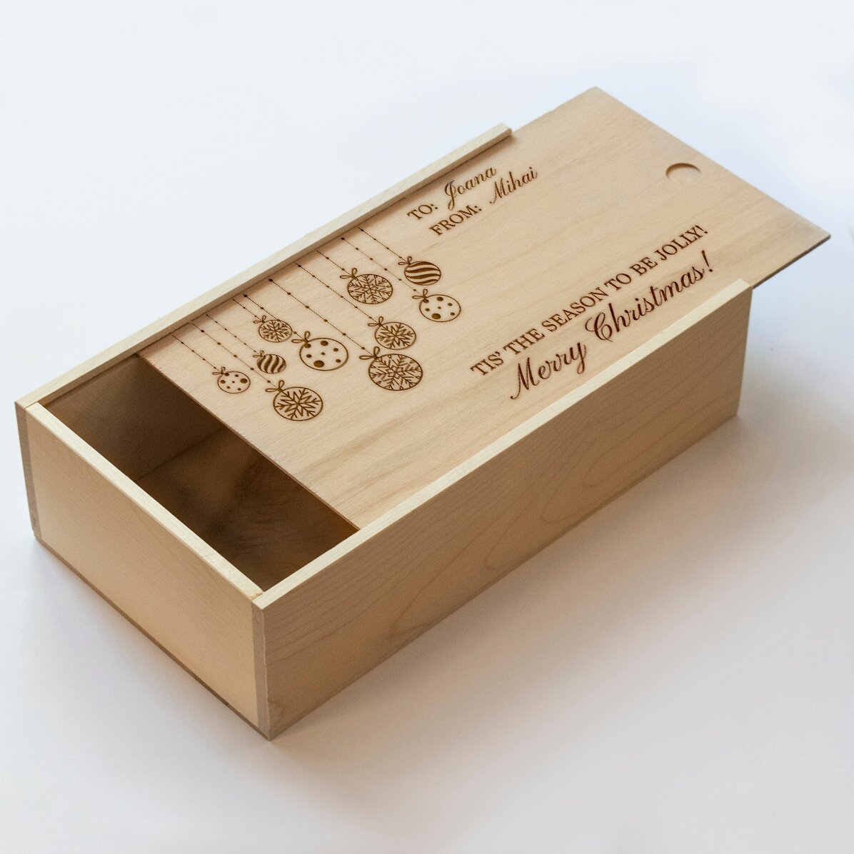 Scatola regalo personalizzata in legno - A me, da te