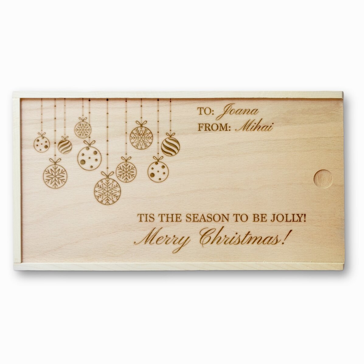 Scatola regalo personalizzata in legno - A me, da te