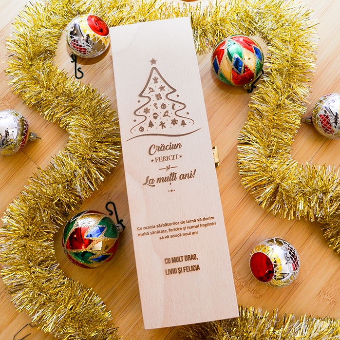 Scatola di vino personalizzata - Buon Natale e felice anno nuovo!
