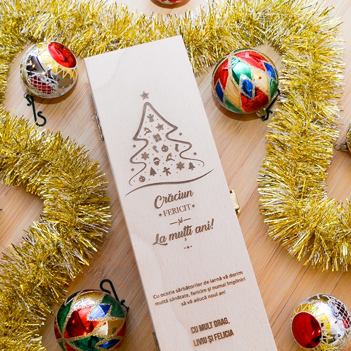 Scatola di vino personalizzata - Buon Natale e felice anno nuovo!