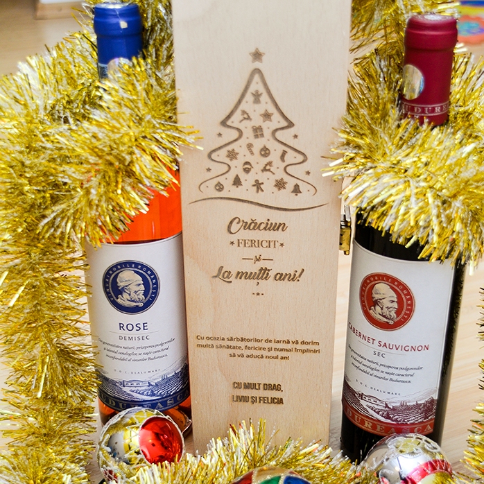 Scatola di vino personalizzata - Buon Natale e felice anno nuovo!