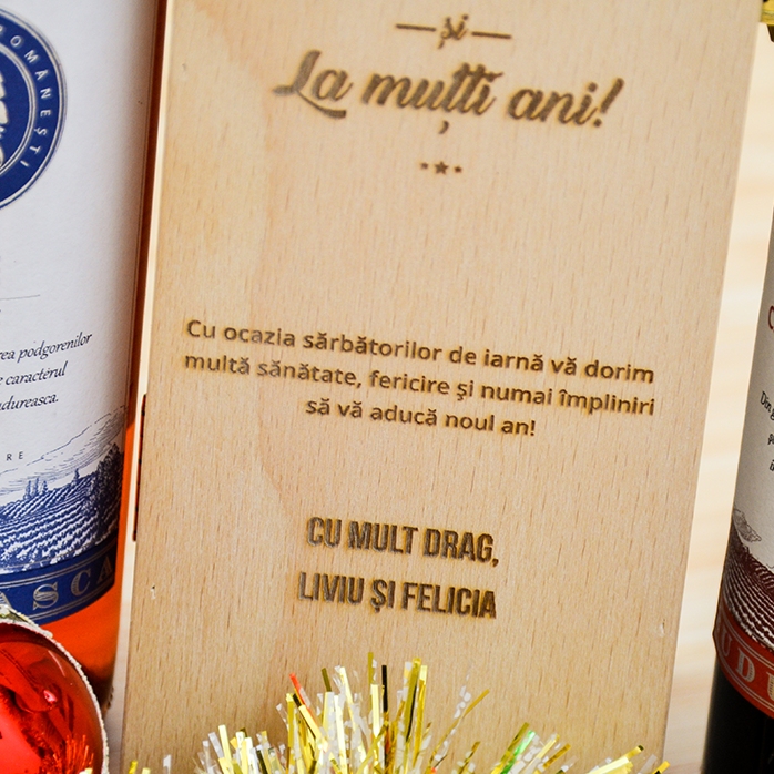 Scatola di vino personalizzata - Buon Natale e felice anno nuovo!