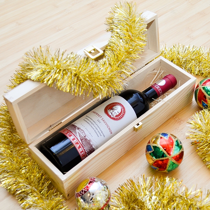 Scatola di vino personalizzata - Buon Natale e felice anno nuovo!