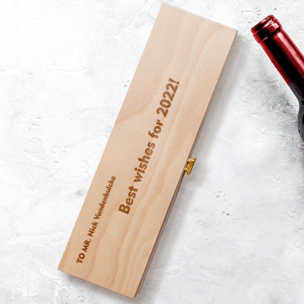 Scatola per vino personalizzata con logo e messaggio