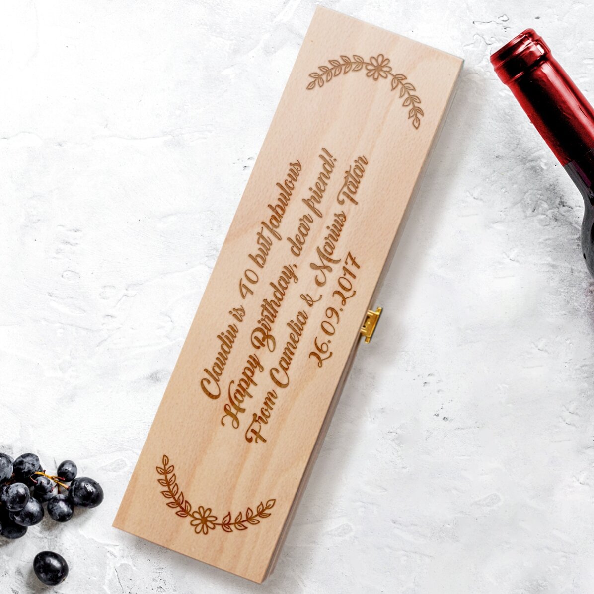 Scatola per vino personalizzata con messaggio