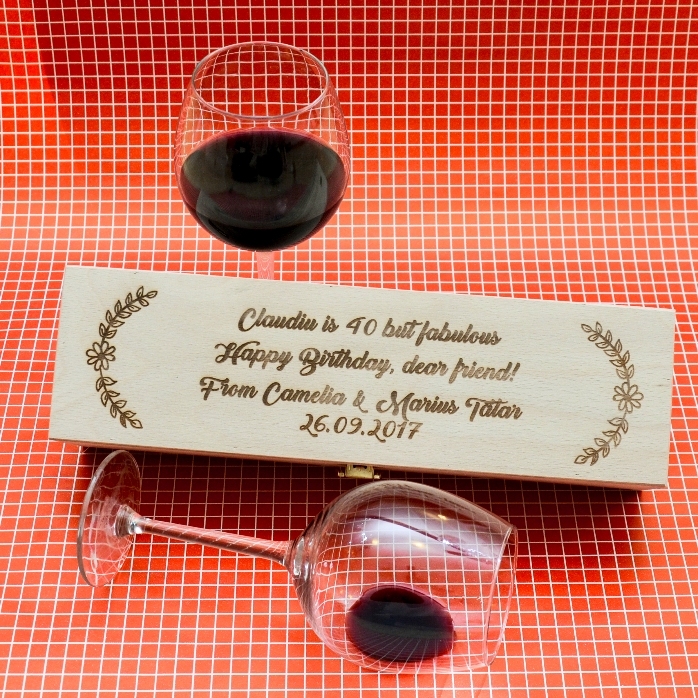 Scatola per vino personalizzata con messaggio