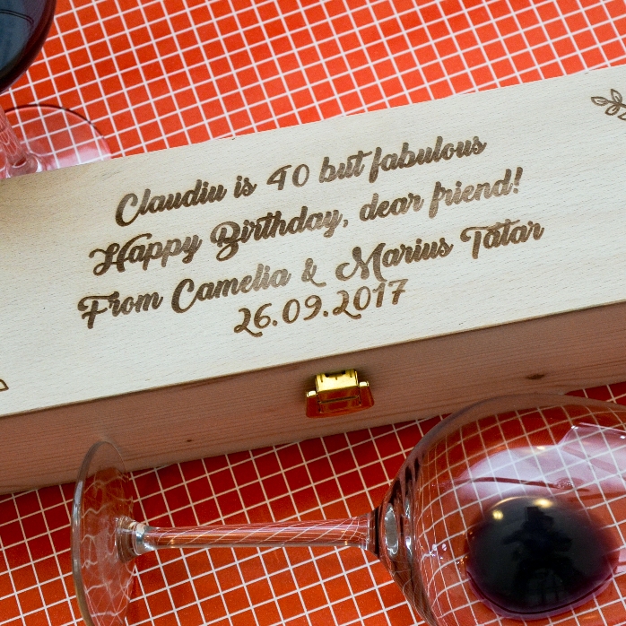 Scatola per vino personalizzata con messaggio