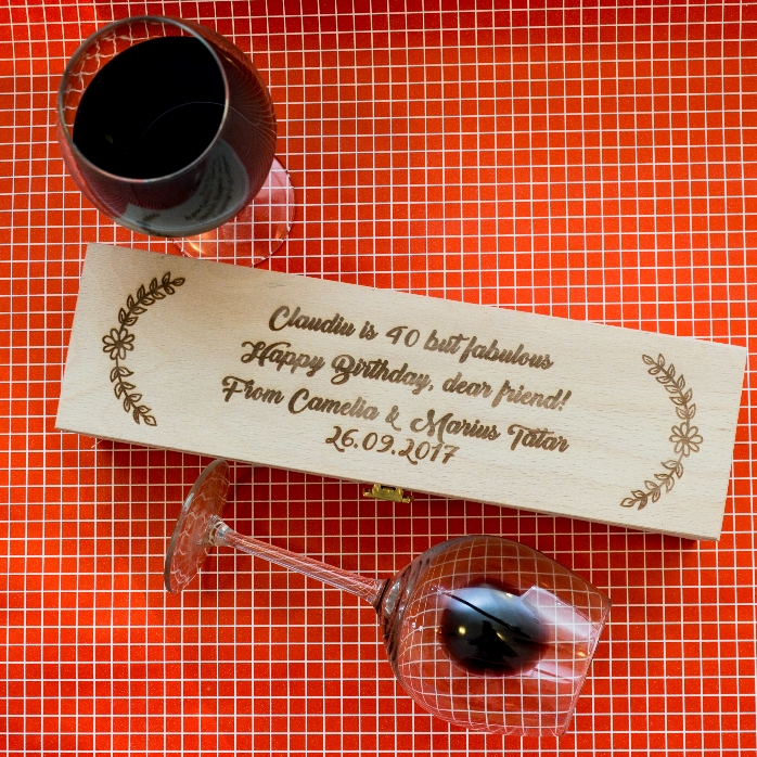 Scatola per vino personalizzata con messaggio