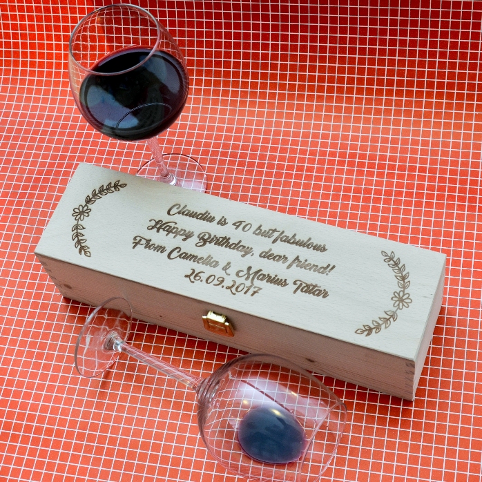 Scatola per vino personalizzata con messaggio