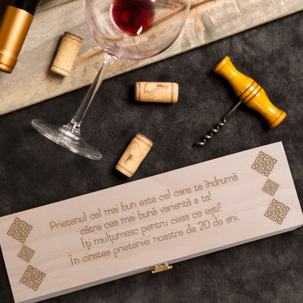Scatola per vino personalizzata con dedica - Anniversario dell