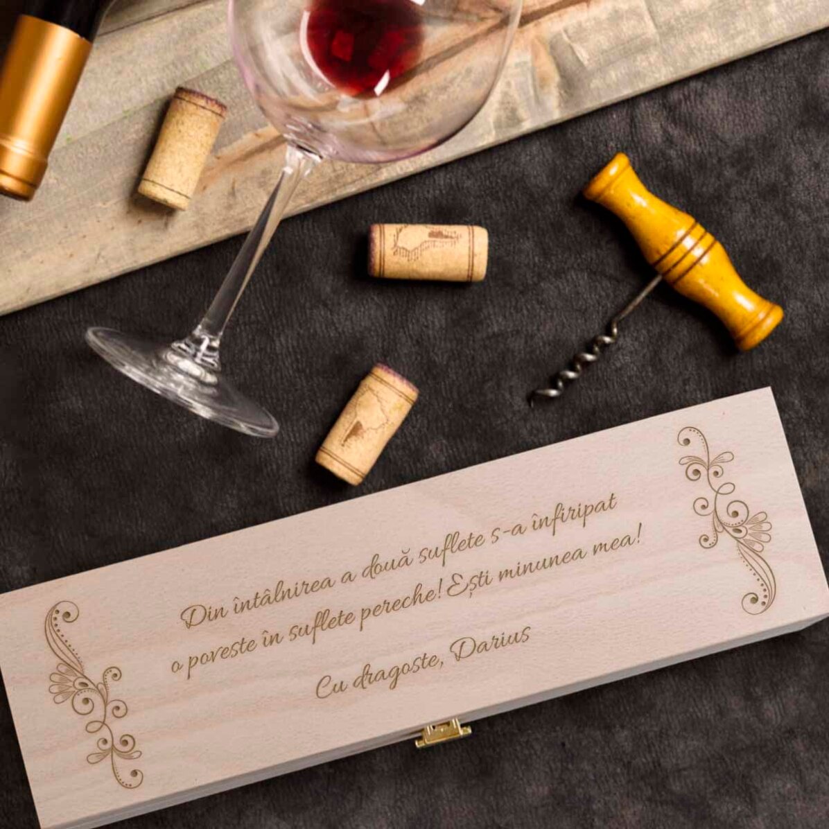 Scatola per vino personalizzata con dedica - I pensieri più belli
