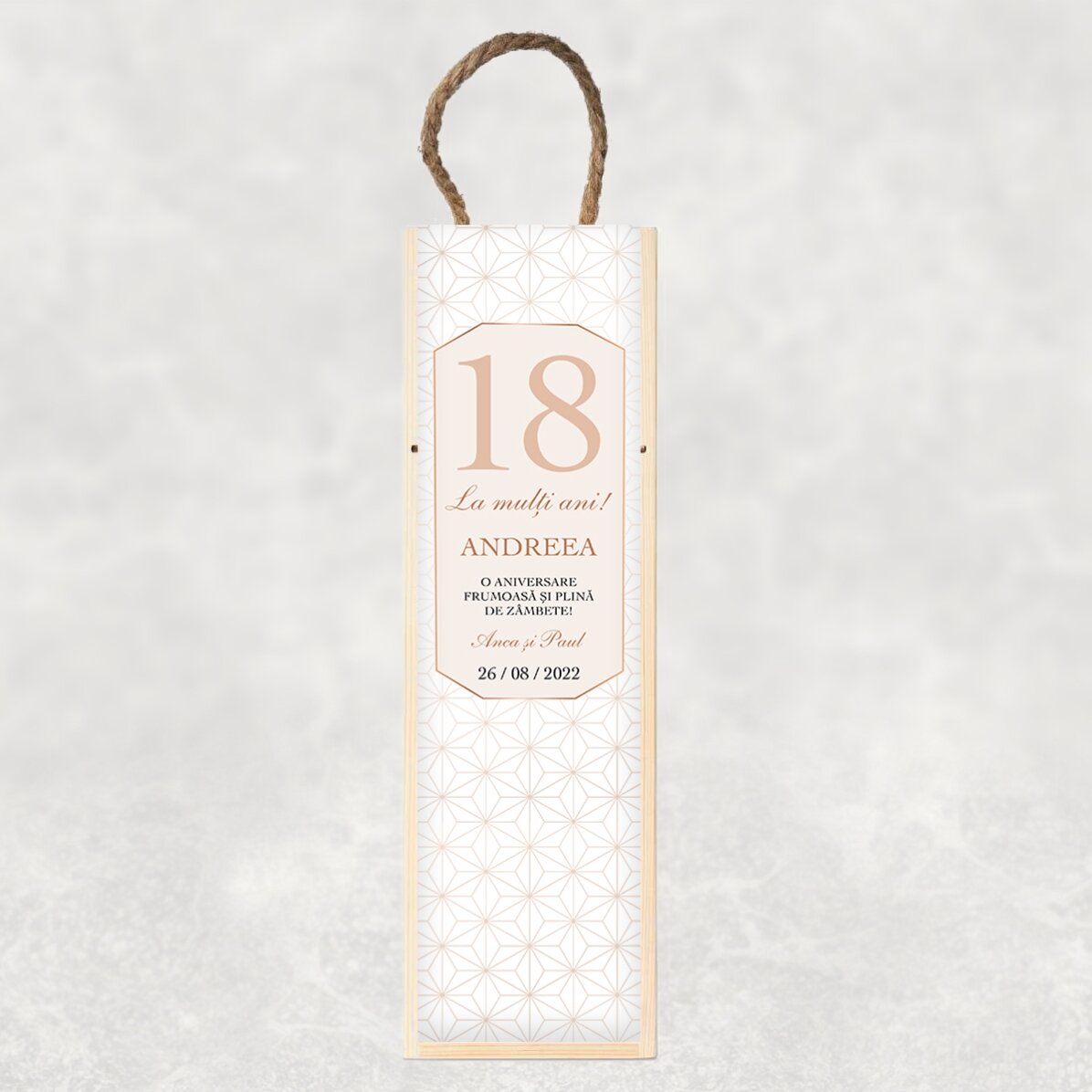 Scatola per vino personalizzata con scritta - Compleanno