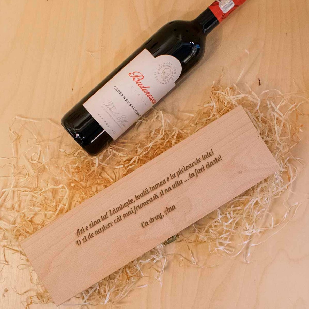 Scatola per vino personalizzata con messaggio - Messaggio per gli amici