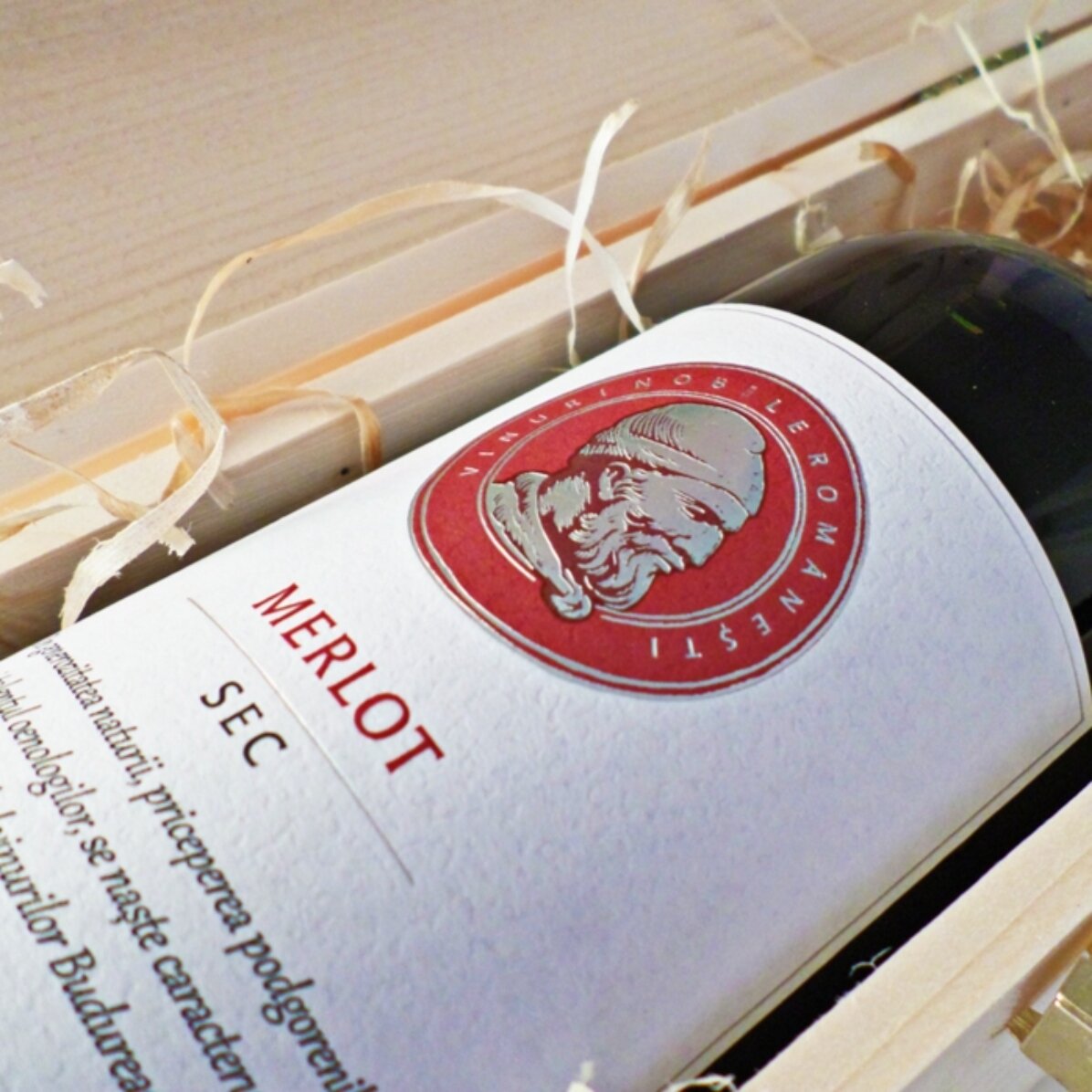 Scatola per vino personalizzata con testo - Auguri di Natale
