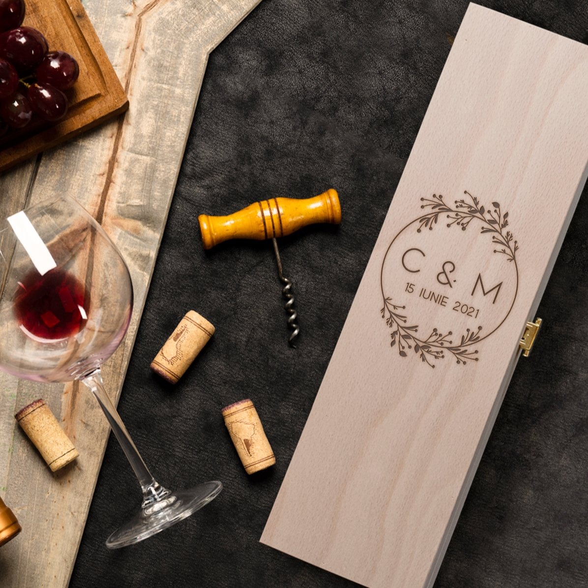 Scatola per vino personalizzata - Matrimonio