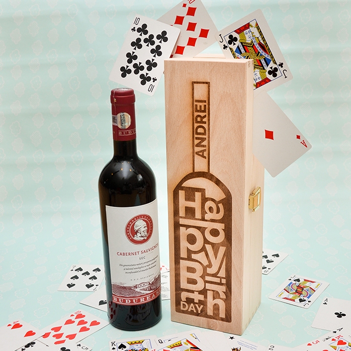 Confezione di vino personalizzata - Bottiglia "Happy Birthday"