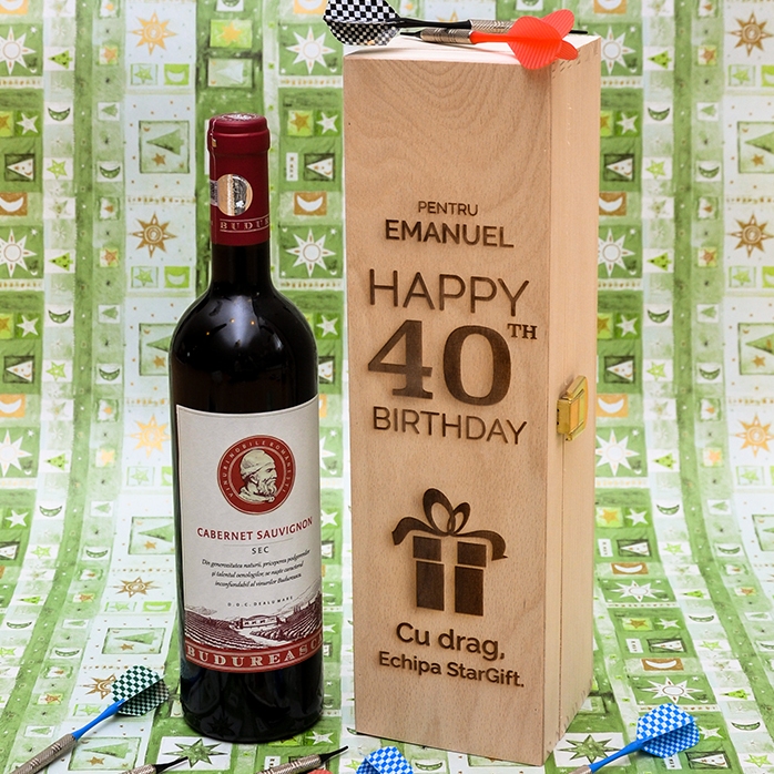 Scatola di vino personalizzata - Regalo di compleanno