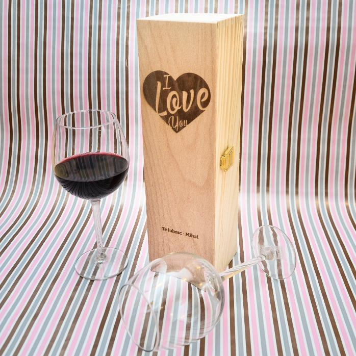 Scatola per vino personalizzata - I Love you