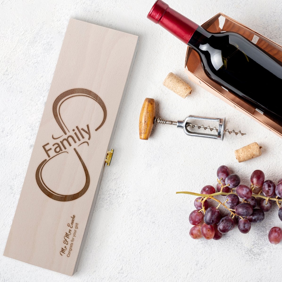 Scatola per vino personalizzata - Infinite Family