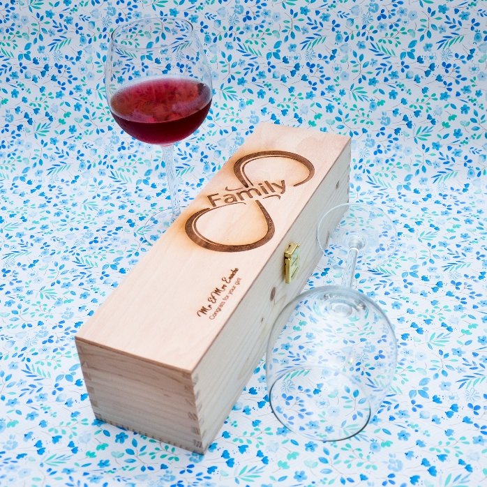 Scatola per vino personalizzata - Infinite Family