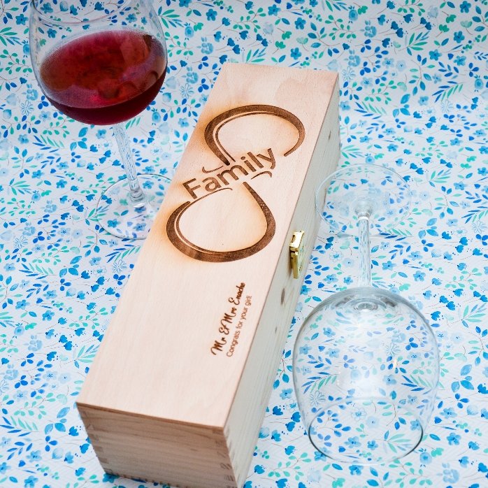 Scatola per vino personalizzata - Infinite Family