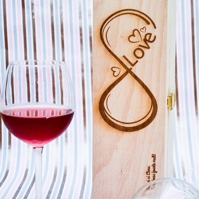 Scatola per vino personalizzata - Infinite Love