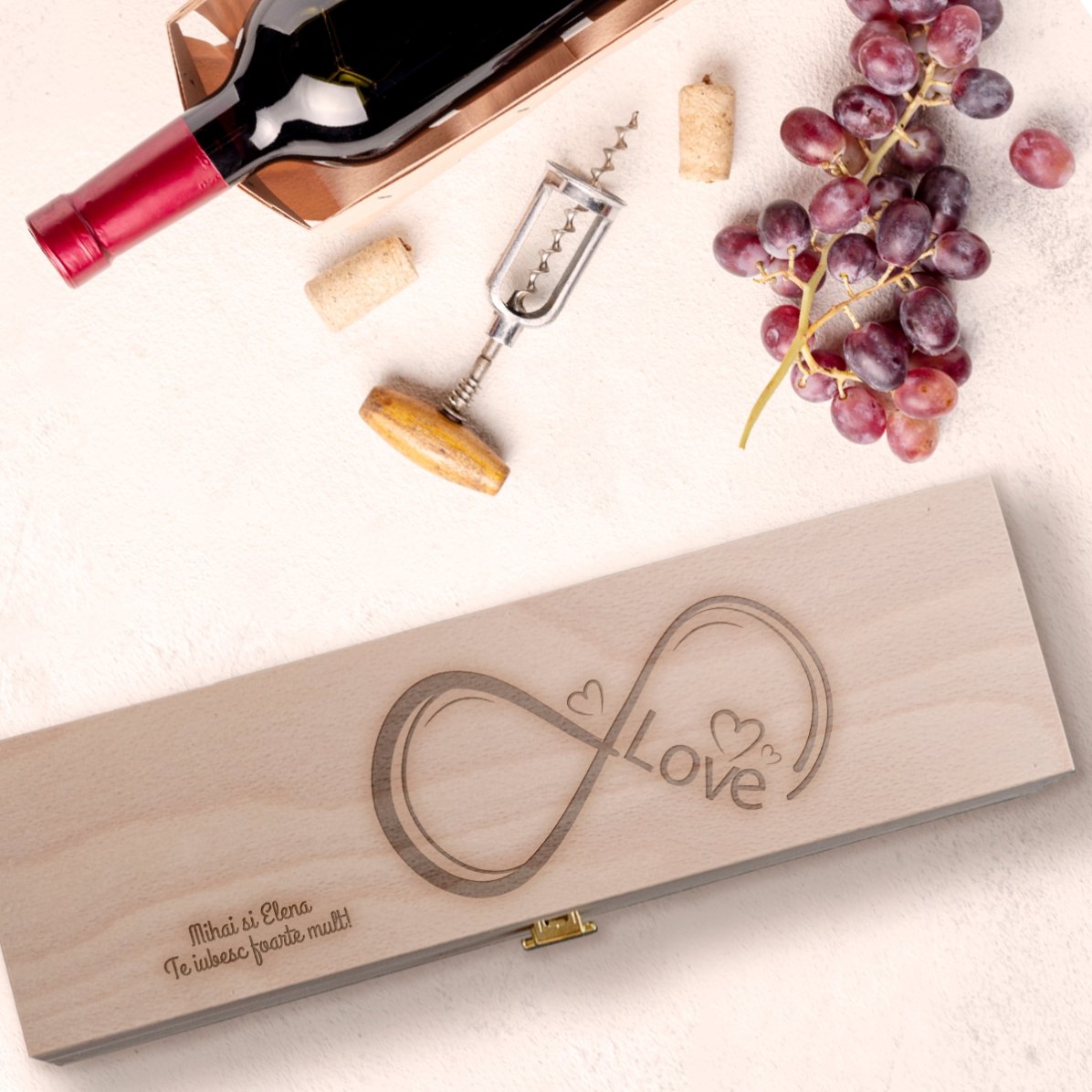 Scatola per vino personalizzata - Infinite Love