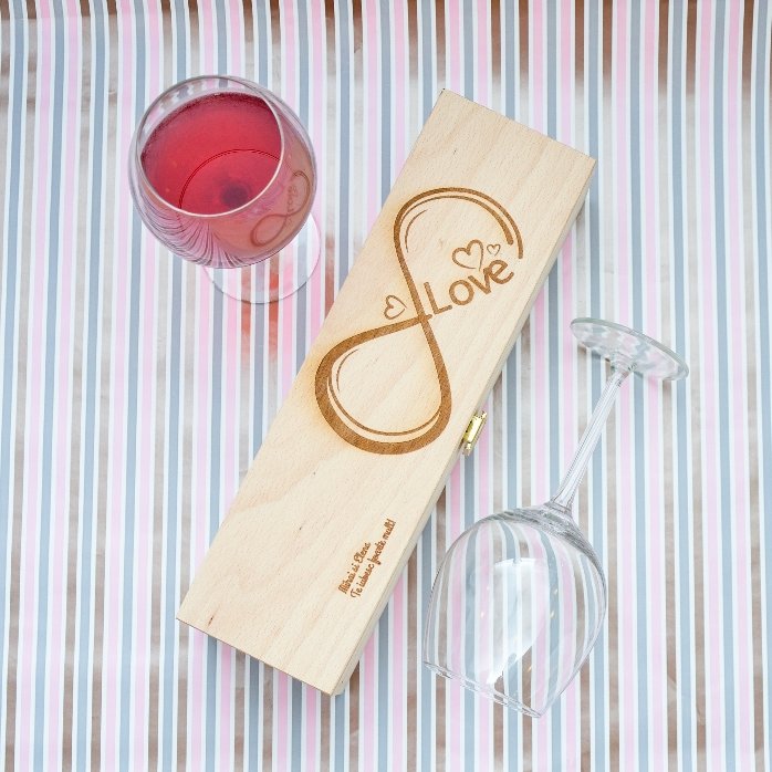 Scatola per vino personalizzata - Infinite Love